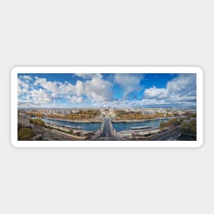 Panoramic Paris along Seine river Sticker